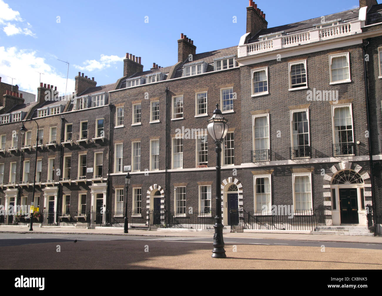 Terraced houses Bedford Square Bloomsbury London Stock Photo Alamy
