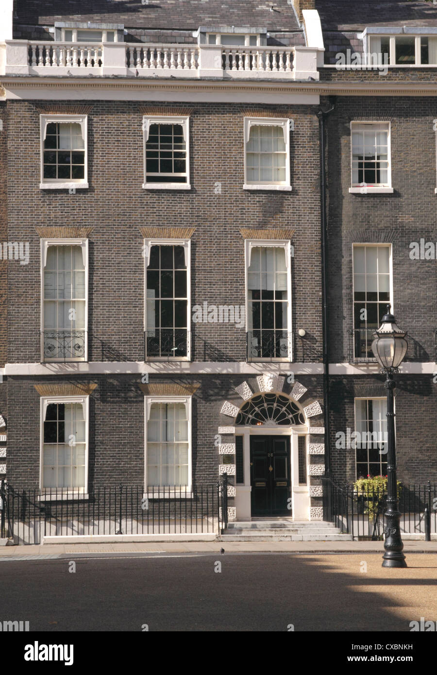 Terraced house Bedford Square Bloomsbury London Stock Photo