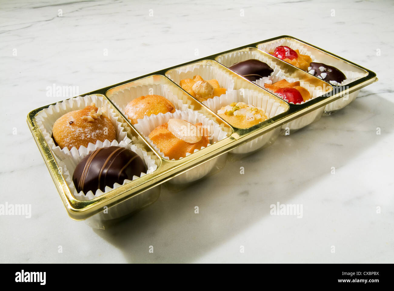 Hamburg, sweets in a box Stock Photo Alamy