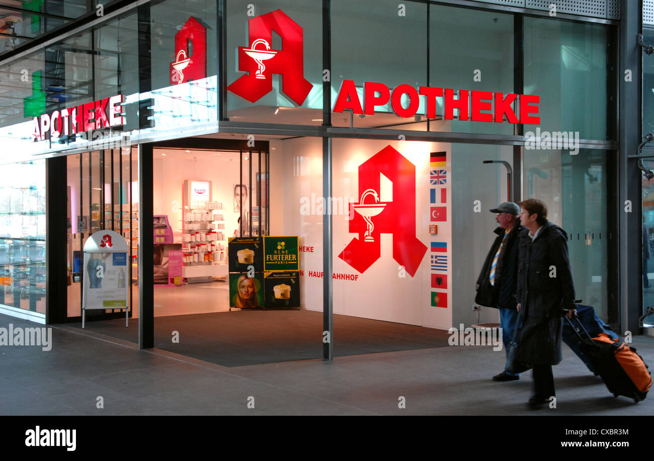 Berlin central station in the pharmacy Stock Photo