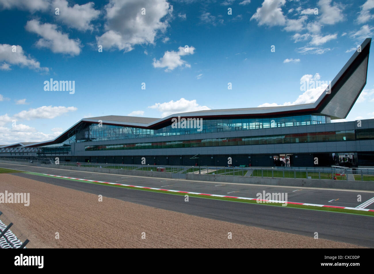 New Silverstone Pit Lane Building 'The Wing' Stock Photo