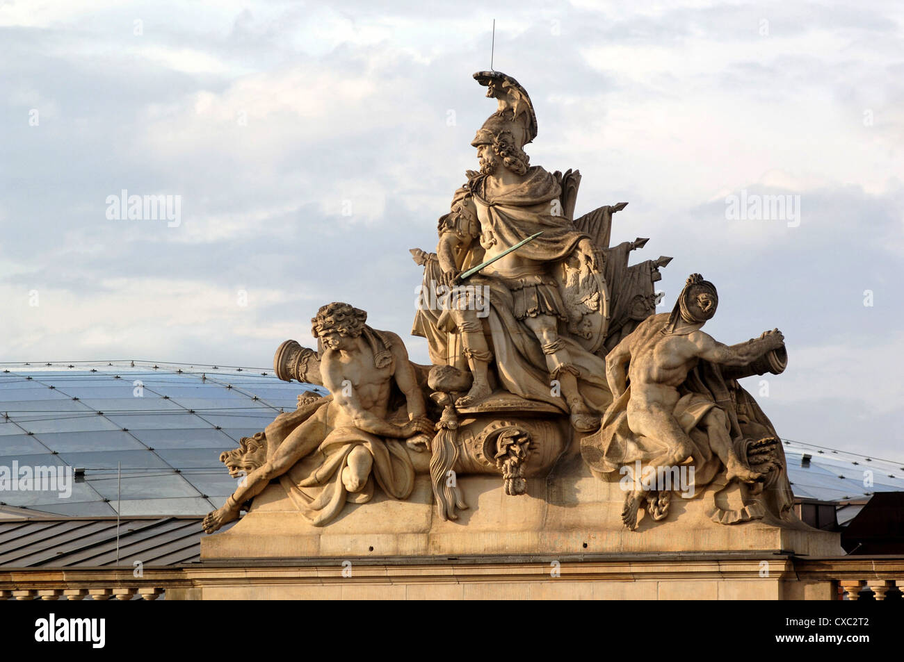 London, statue at the armory, Unter den Linden Stock Photo