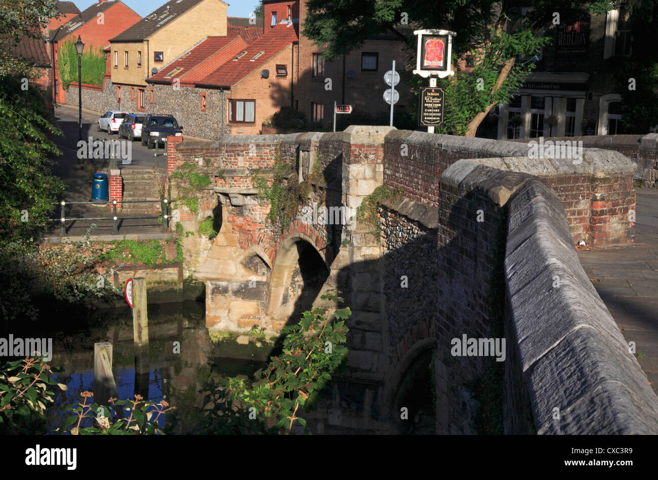 A view of Bridge over the River Wensum leading into