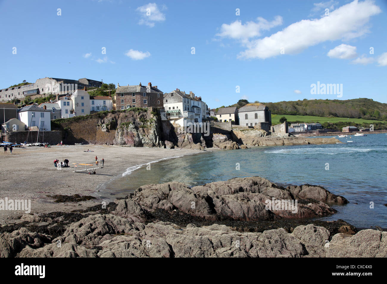 Popular holiday villages on the borders of Cornwall and Devon, Cornwall, England, United Kingdom, Europe Stock Photo