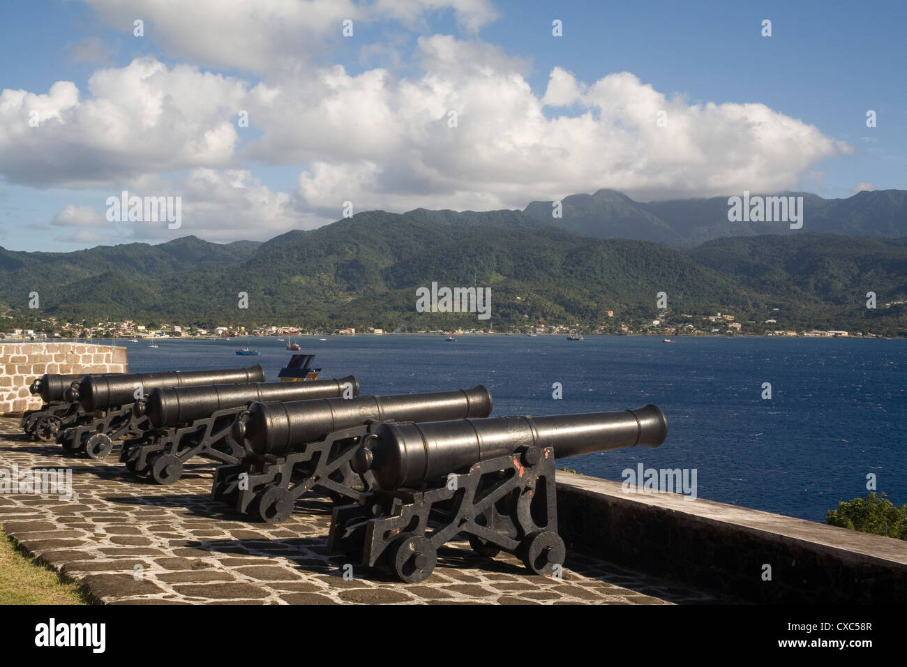 Fort Shirley, Cabrits National Park, Portsmouth, Dominica, West Indies, Caribbean, Central America Stock Photo