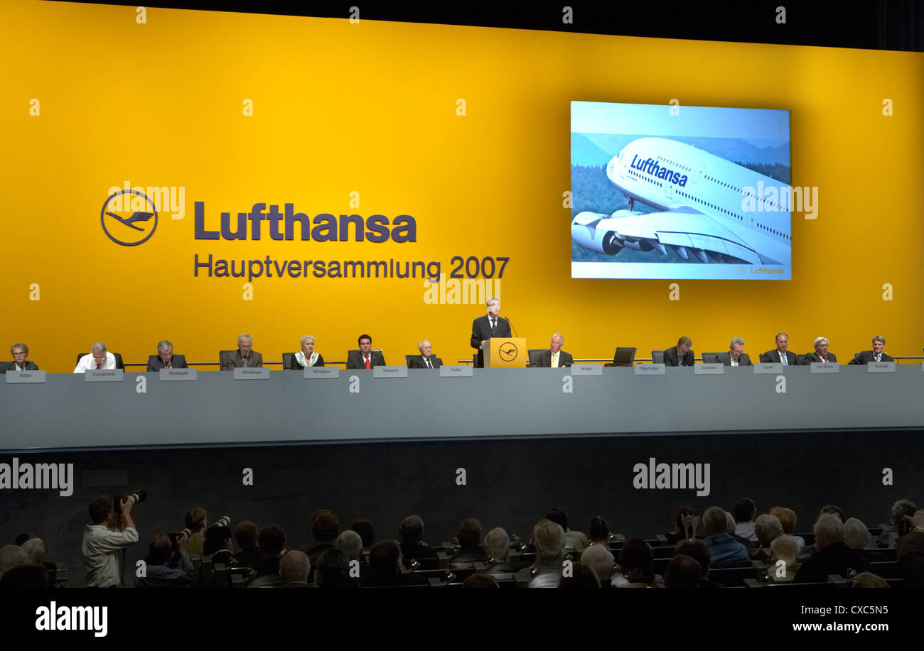 Berlin meeting of Deutsche Lufthansa AG, 2007 Stock Photo
