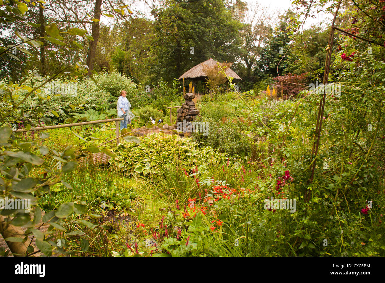 Westonbury Mill water gardens Pembridge Herefordshire England UK Stock