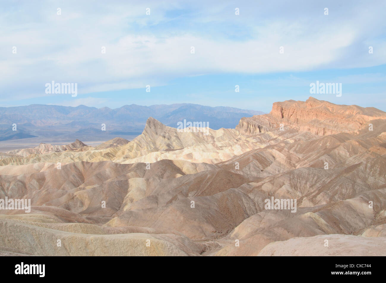 Zabriskie Point, Death Valley, California, United States of America, North America Stock Photo