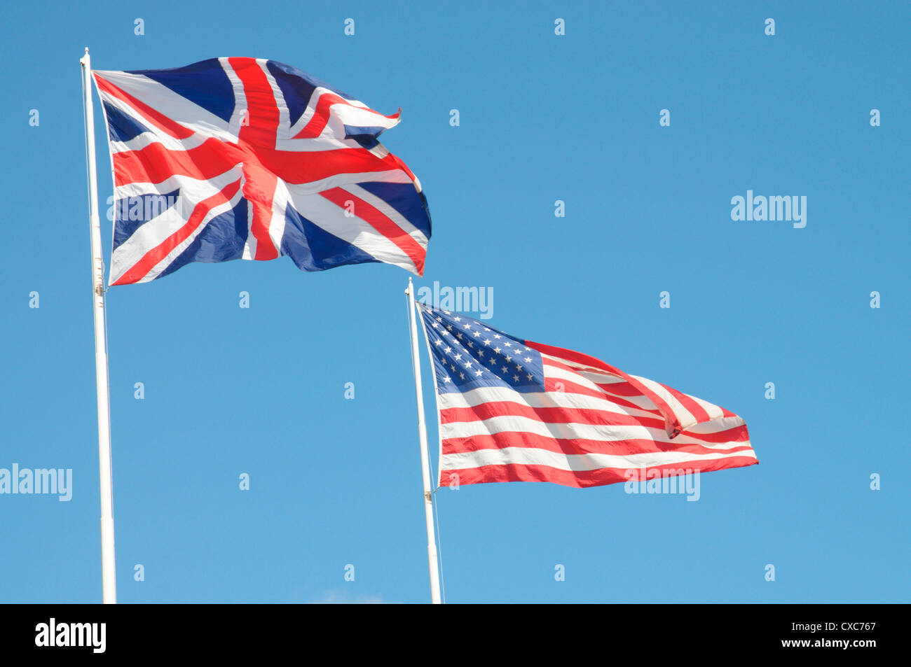 America uk flags hi-res stock photography and images - Alamy