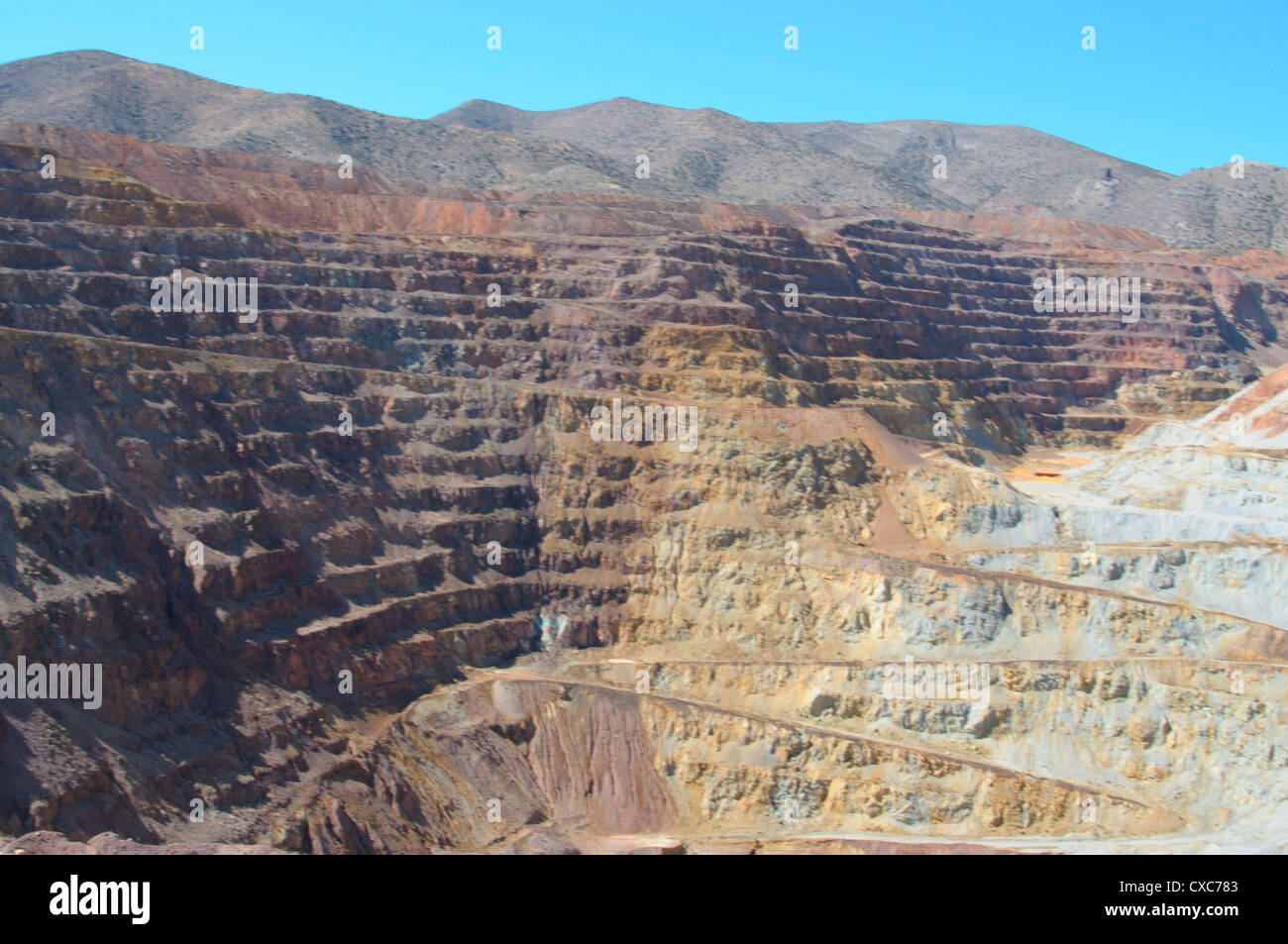 The Lavender open pit copper mine in Bisbee, Arizona, United States of