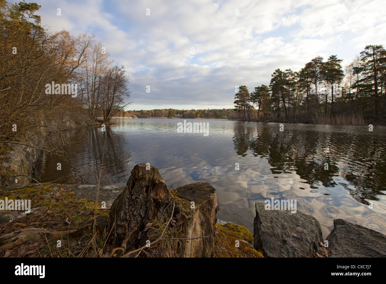 Kottlasjön, Kottla lake, Lidingö (Sweden) Stock Photo