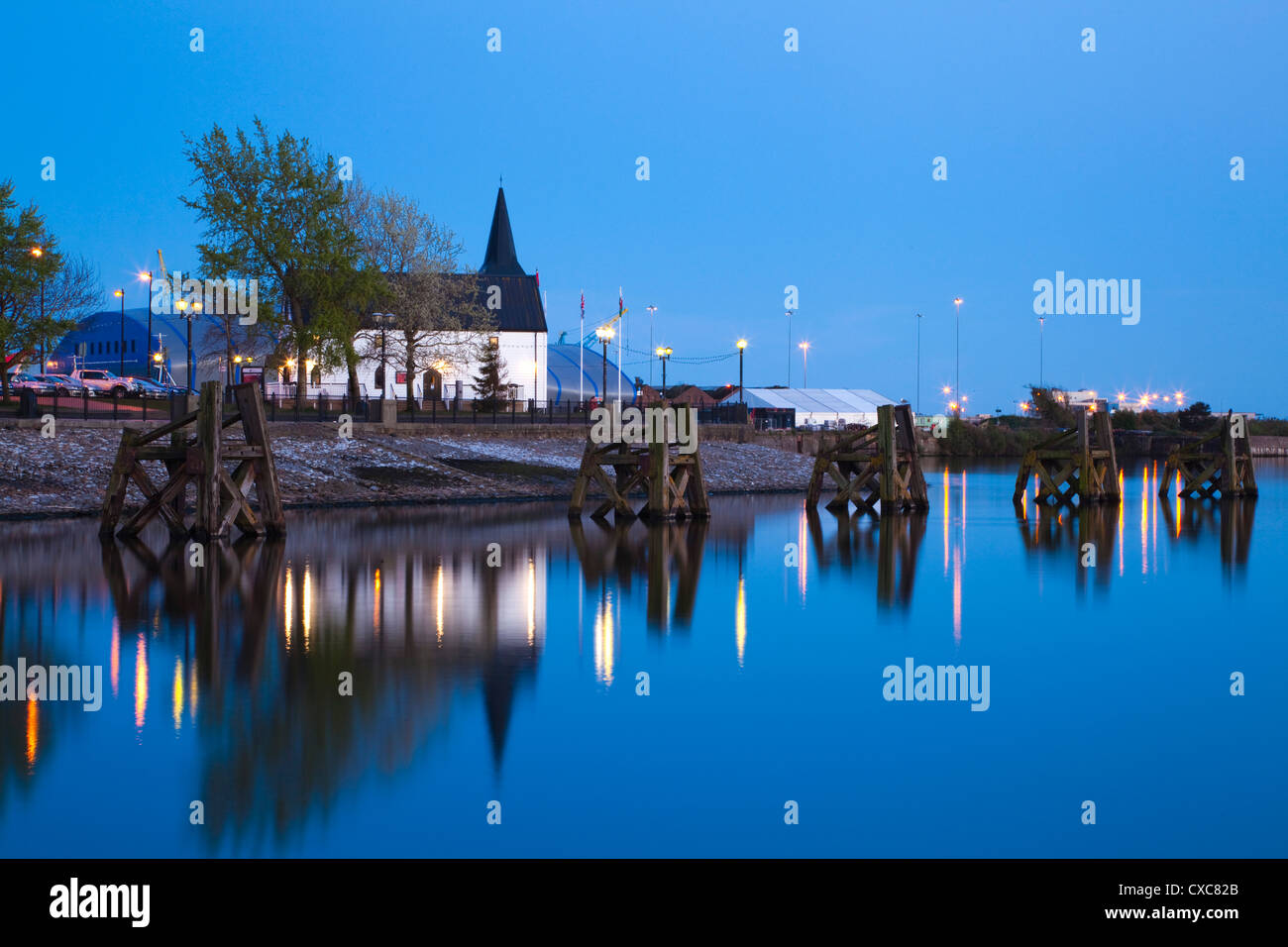 Norwegian Church, Cardiff Bay, South Wales, Wales, United Kingdom, Europe Stock Photo