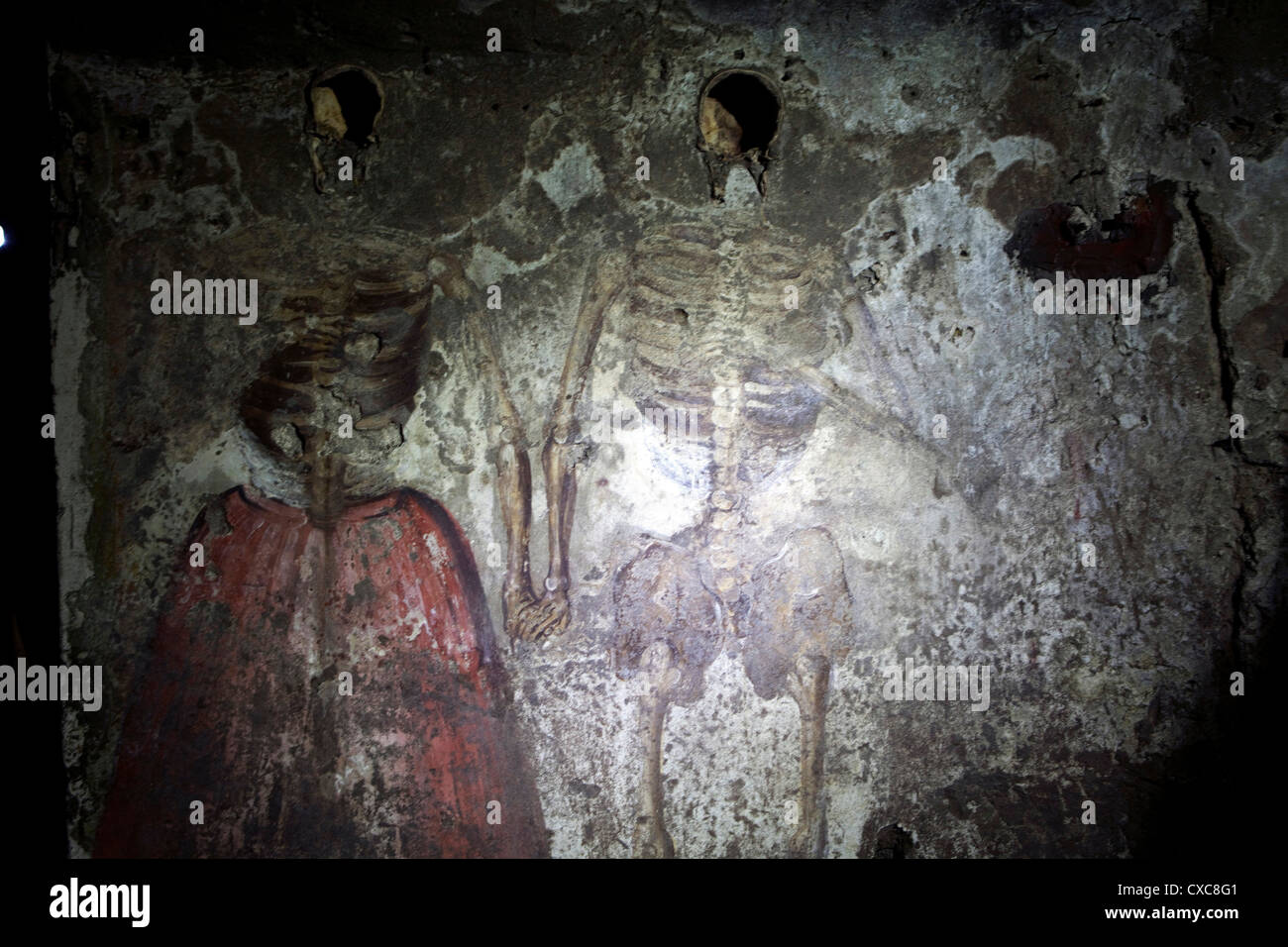 The newlyweds in the underground catacombs of San Gaudioso (St. Gaudiosus), Naples, Campania, Italy, Europe Stock Photo