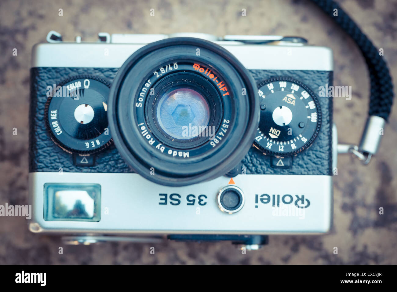 The beautiful design of an old analogic vintage camera Stock Photo - Alamy