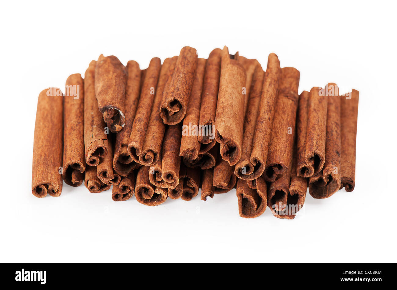 cinnamon sticks isolated on white background Stock Photo