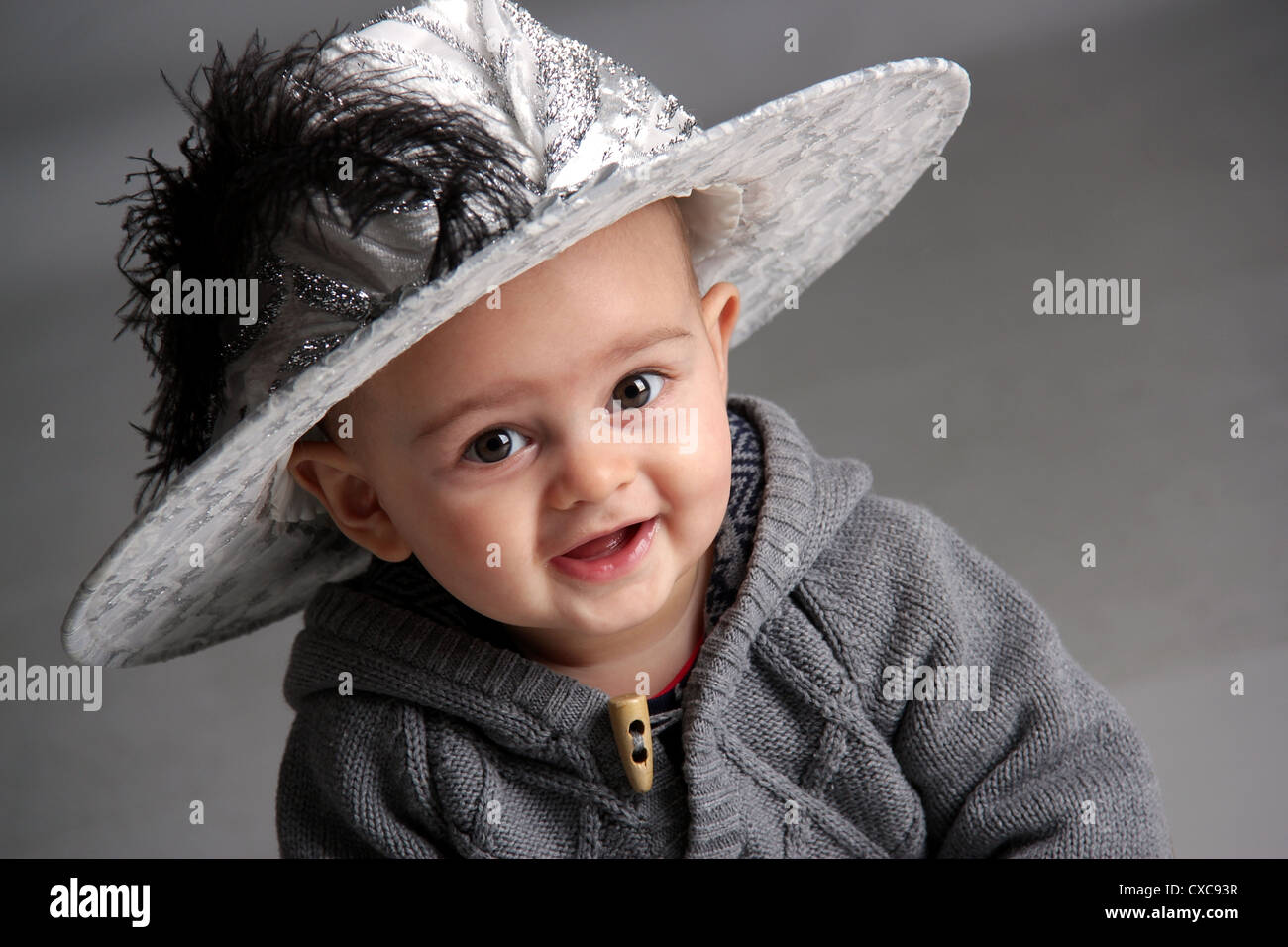 Funny baby boy portrait Stock Photo Alamy