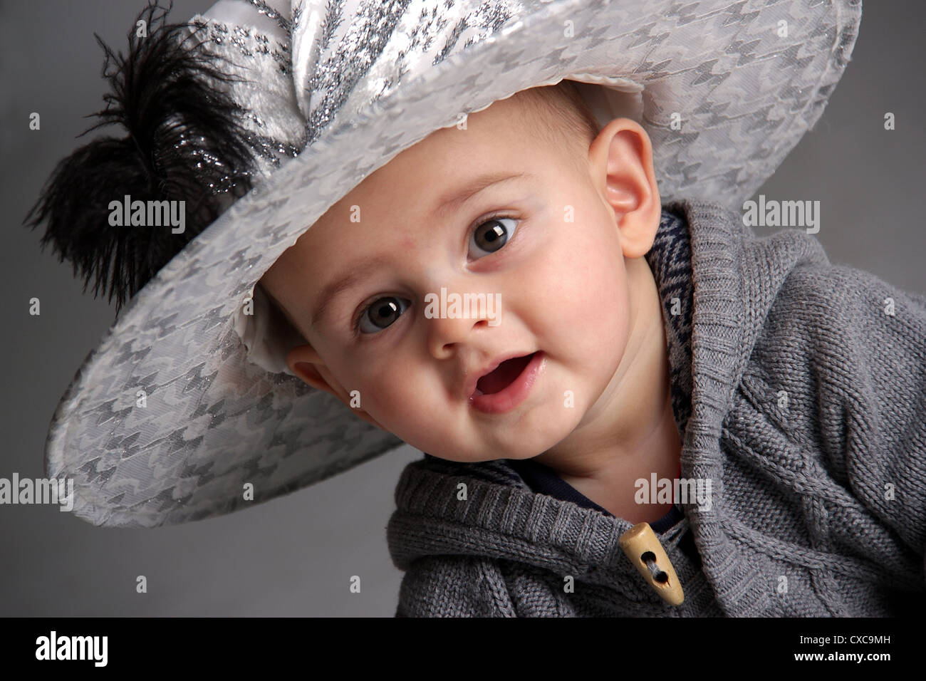 Funny baby boy portrait Stock Photo Alamy
