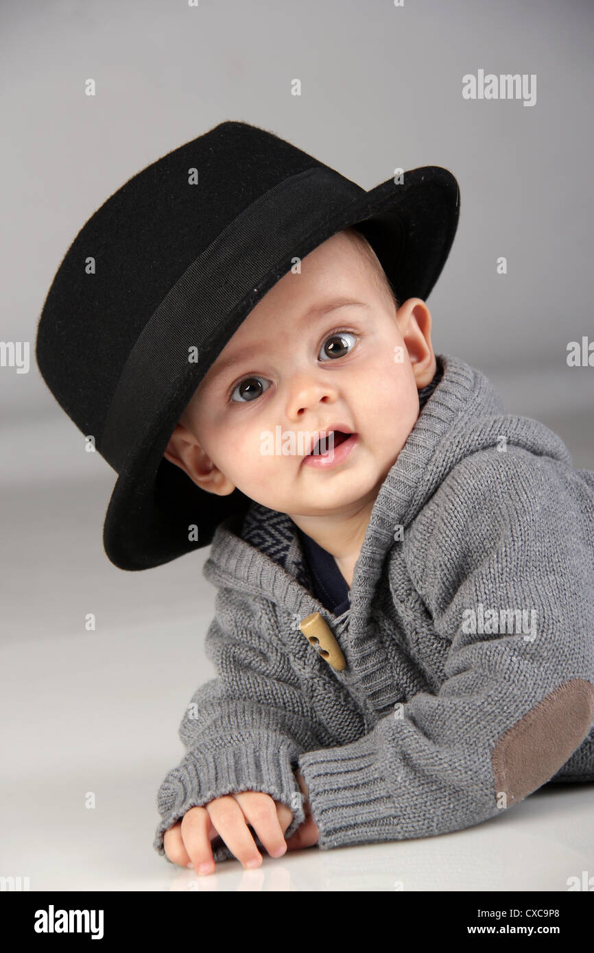 Funny baby boy portrait Stock Photo Alamy