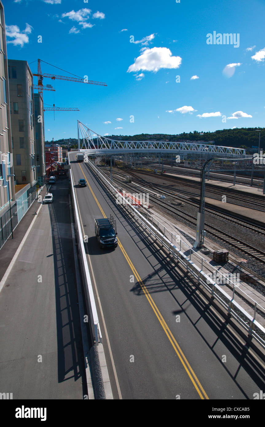 Ostra Tangent ramp overflying main railway station tracks Gronland ...