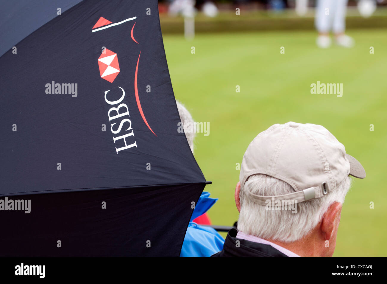 HSBC umbrella Stock Photo