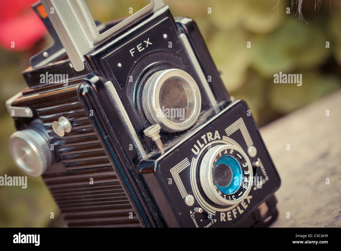 The beautiful design of an old analogic vintage camera Stock Photo - Alamy