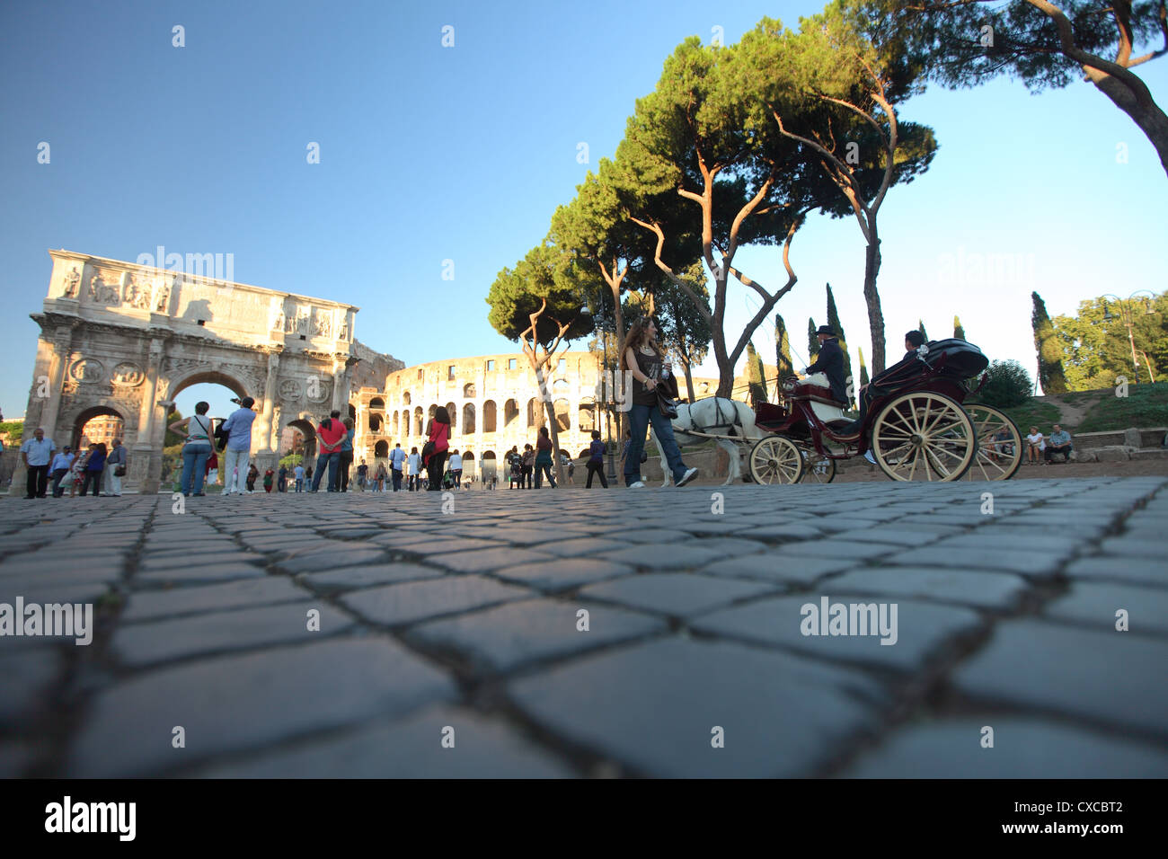 Italy, Rome, Rom, Roma,  coliseum, colosseo, colosseum, Arco di Costantino, arc Stock Photo