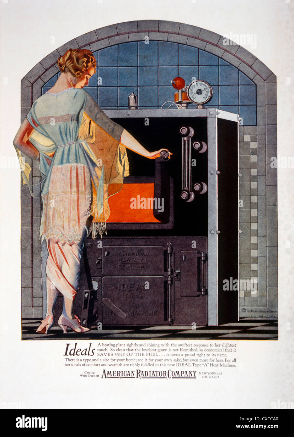 Women Looking into Radiator, American Radiator Company, Advertisement