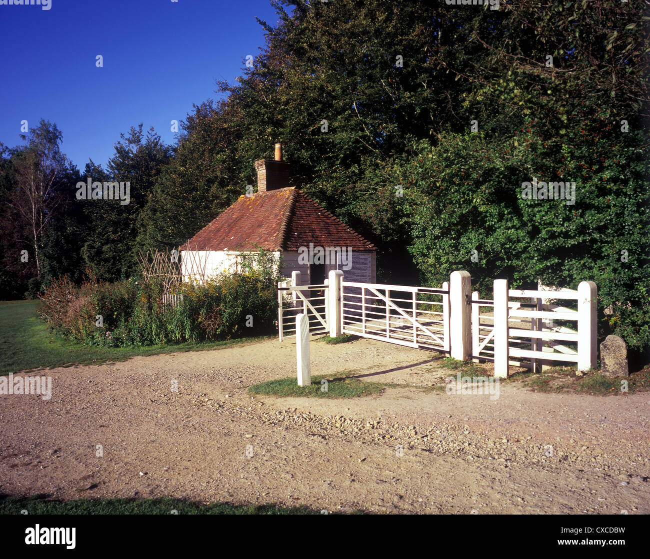 The Toll Gate and cottage, Weald and Downland Open Air Museum, Singleton, West Sussex, UK Stock Photo