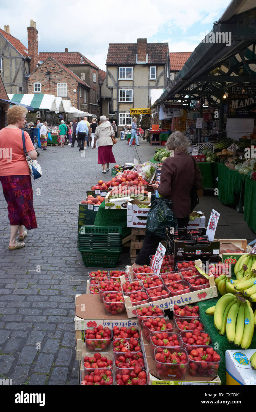 Fruit stall, York Market, York, Northern England, UK Stock Photo Alamy