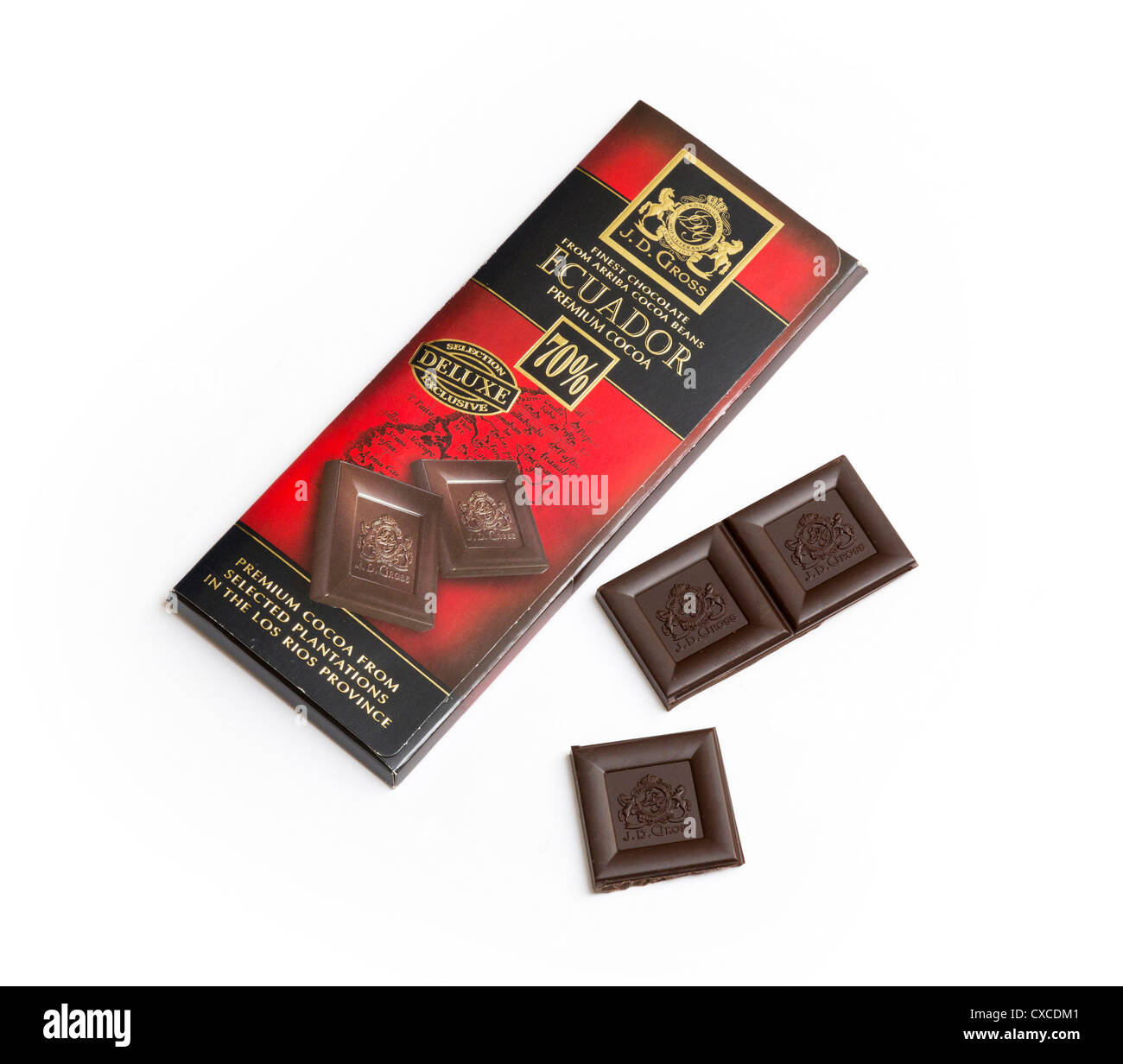 dark chocolate made by J D Gross / Rausch Schokolade Stock Photo
