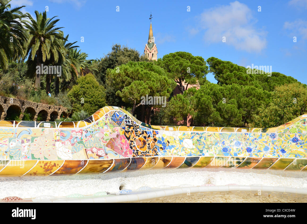 Views of Bareclona. park Guell Stock Photo