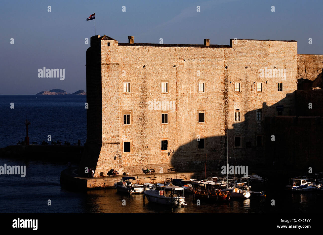 St John's Fort now the Maritime Museum The Old Port Dubrovnik Dalmatia ...