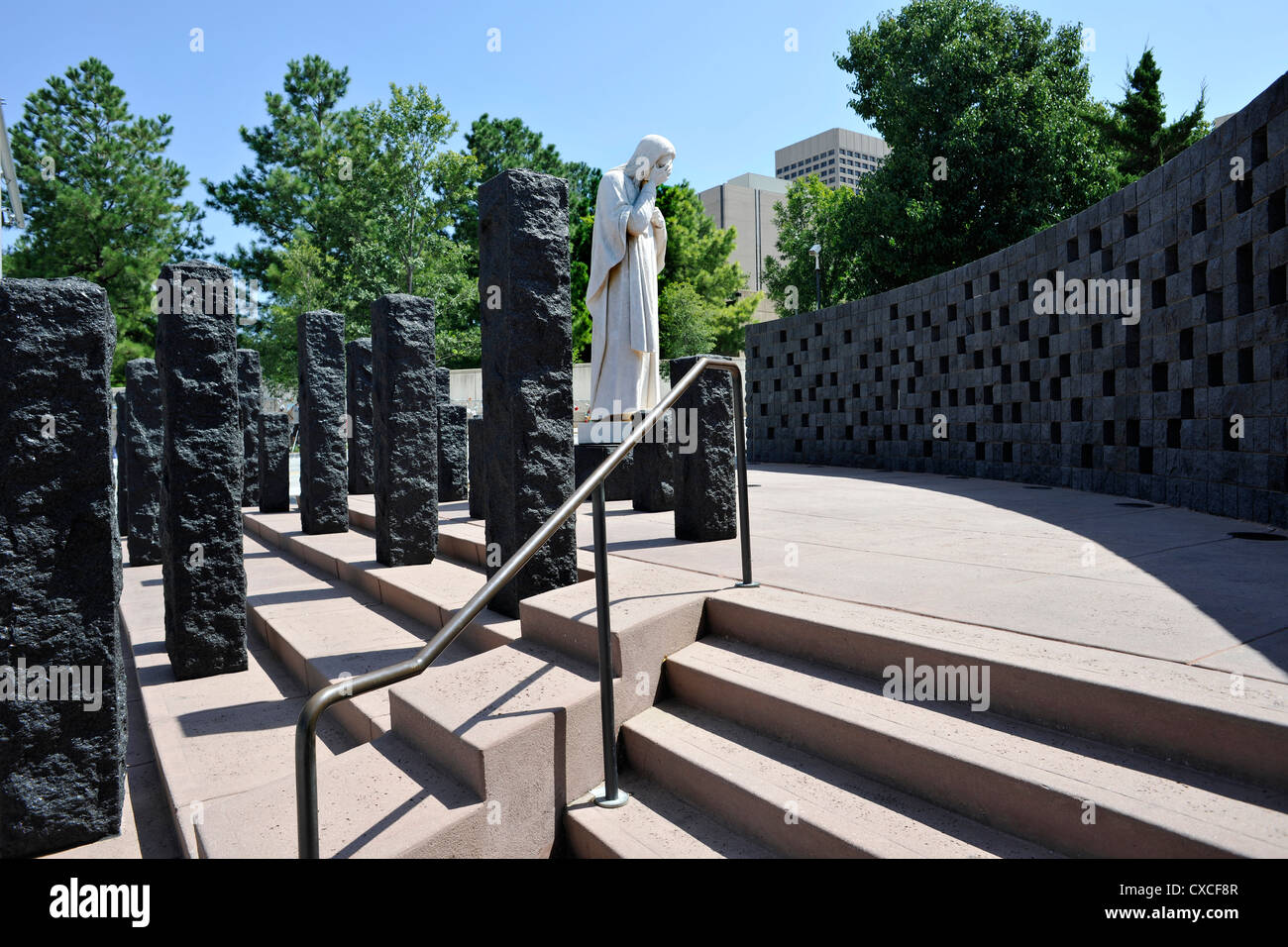 Jesus Wept Statue, Oklahoma Bombing Memorial Stock Photo