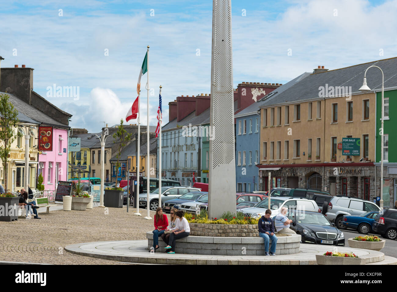 Town Centre Of Clifden Connemara County Galway Republic Of Stock Photo Alamy