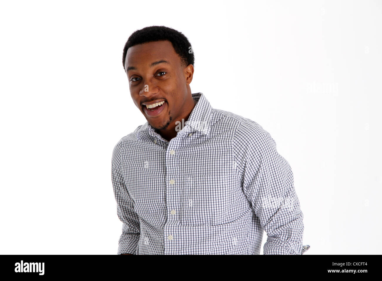 Casual man pictured on a white background Stock Photo - Alamy