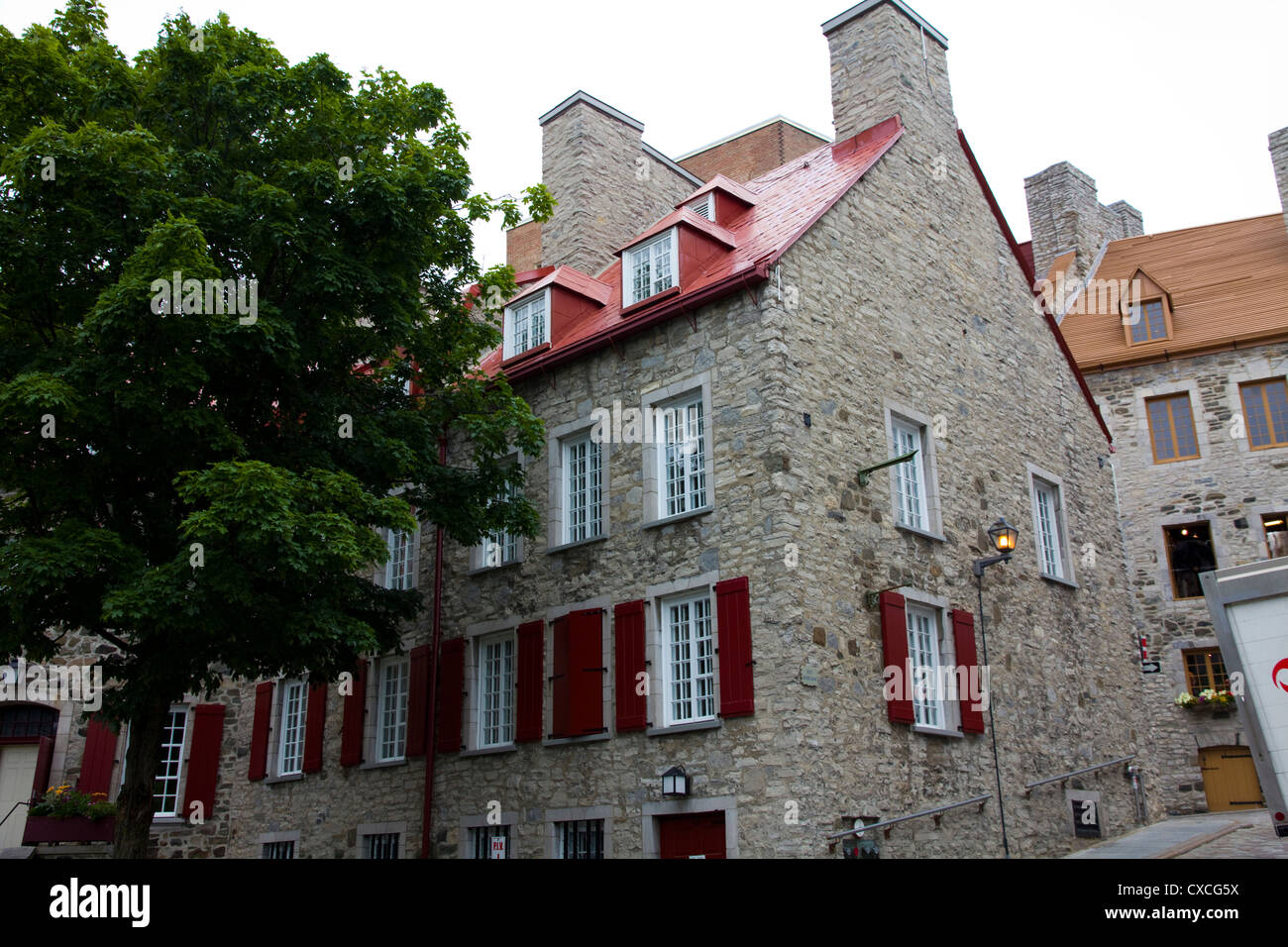 17th century stone buildings, Place Royale, Quebec City, Canada Stock Photo