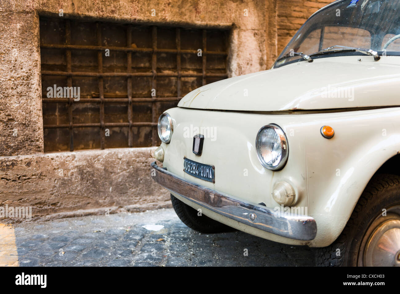 Fiat 500 on the streets of Rome, Roma, Italy, Italia, Europe Stock ...