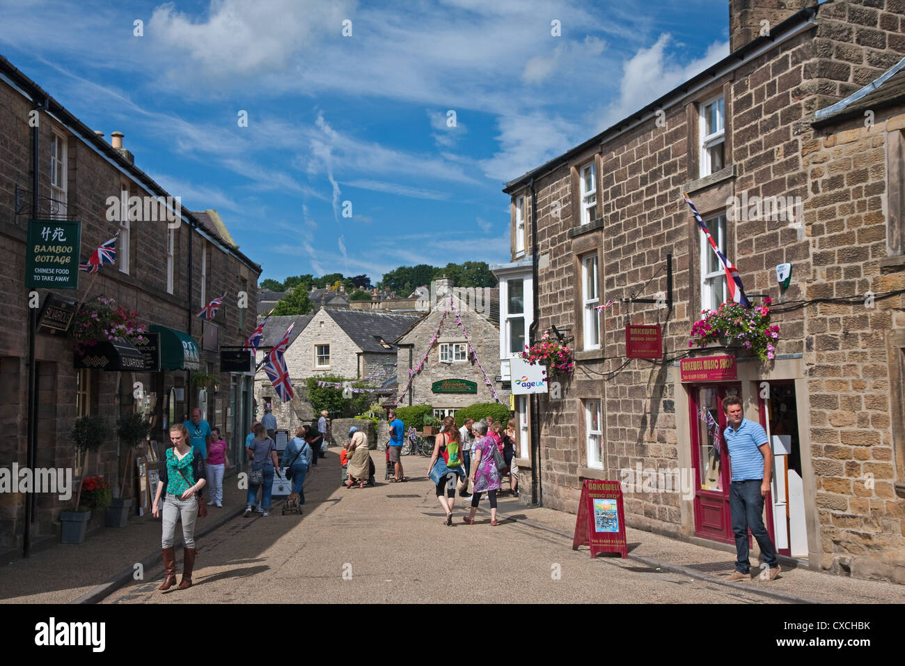 Water street in Bakewell, Derbyshire Stock Photo Alamy