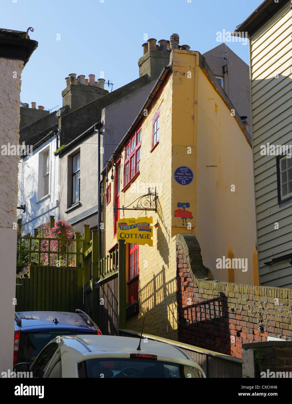 Triangular 'Piece of Cheese' cottage Hastings East Sussex England UK GB Stock Photo