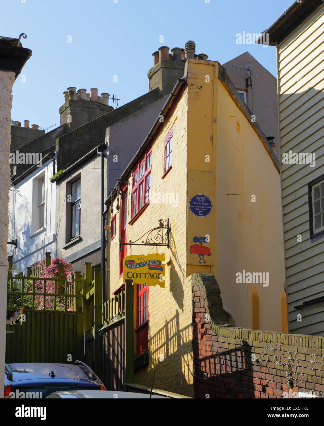 Triangular "Piece of Cheese" cottage Hastings East Sussex England UK GB