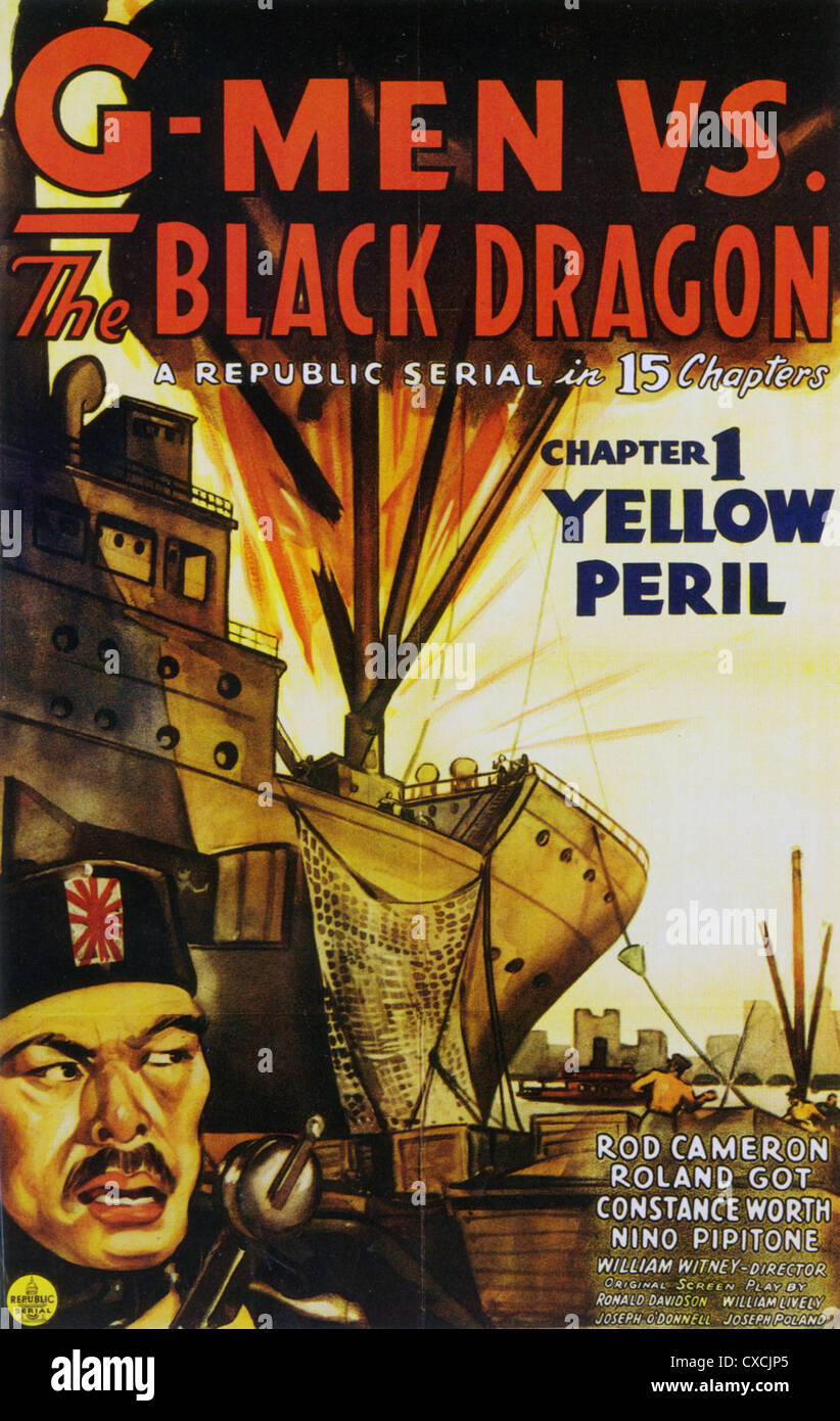 G-MEN VS THE BLACK DRAGON  Poster for 1943 Republic film serial Stock Photo