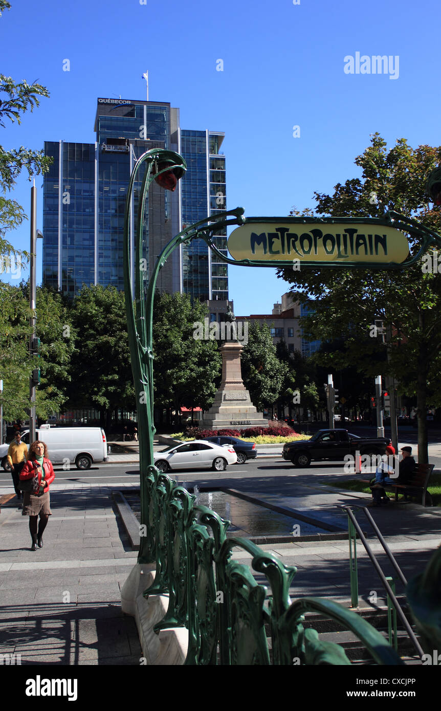 Canada, Quebec, Montreal. Victoria Square, Metro station with authentic