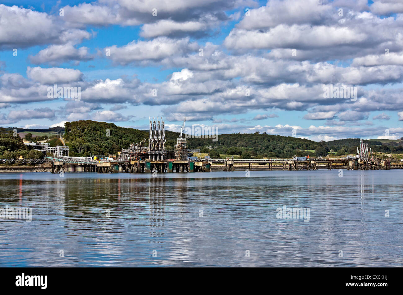 The Braefoot Bay Marine Terminal on the Firth of Forth in Fife Scotland