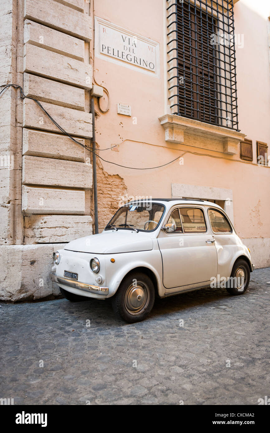 Fiat 500 on the streets of Rome, Roma, Italy, Italia, Europe Stock ...