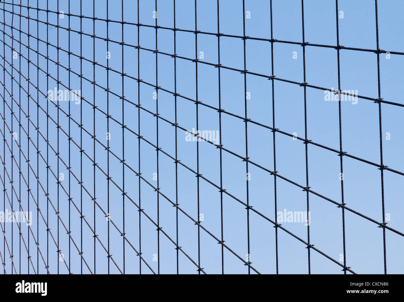 Geometric Pattern Cable Screen Geometric Cable Pattern of the Brooklyn Bridge in NYC Stock Photo - Alamy
