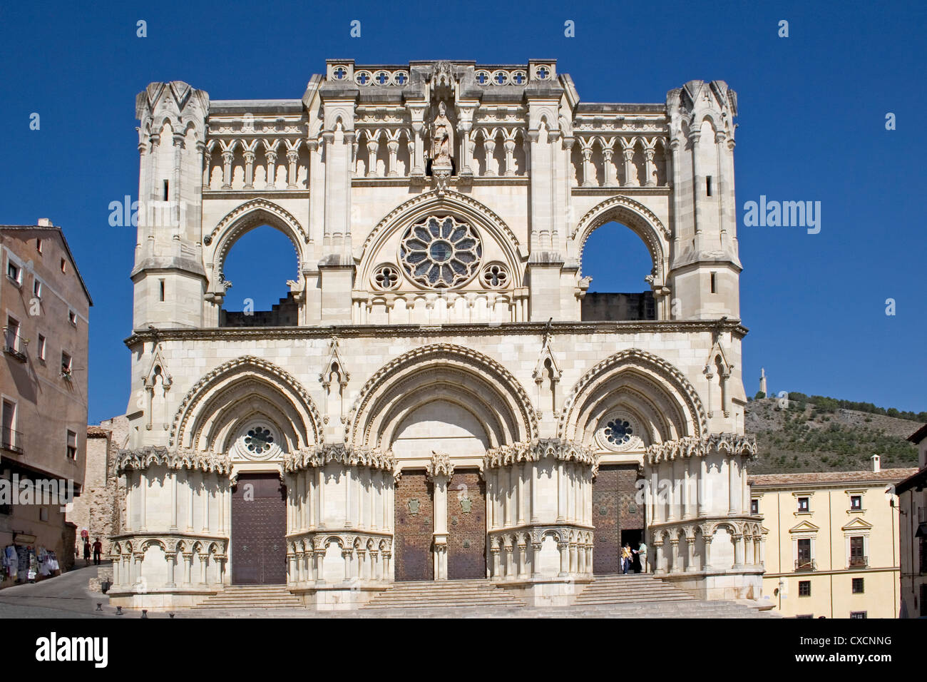 Cathedral Basilica of Spanish Gothic style in the city of Cuenca