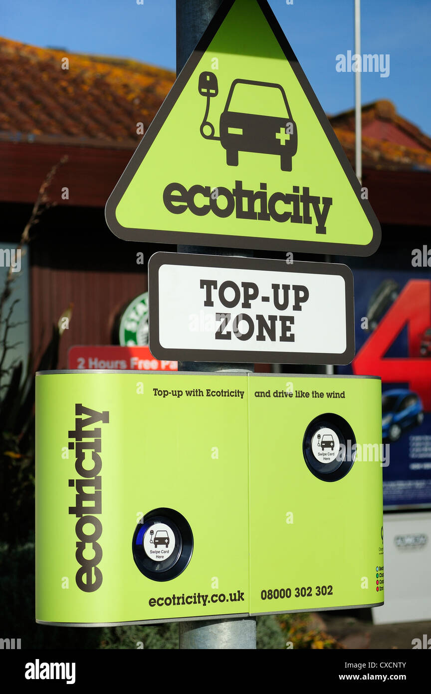 Ecotricity top up zone Stock Photo