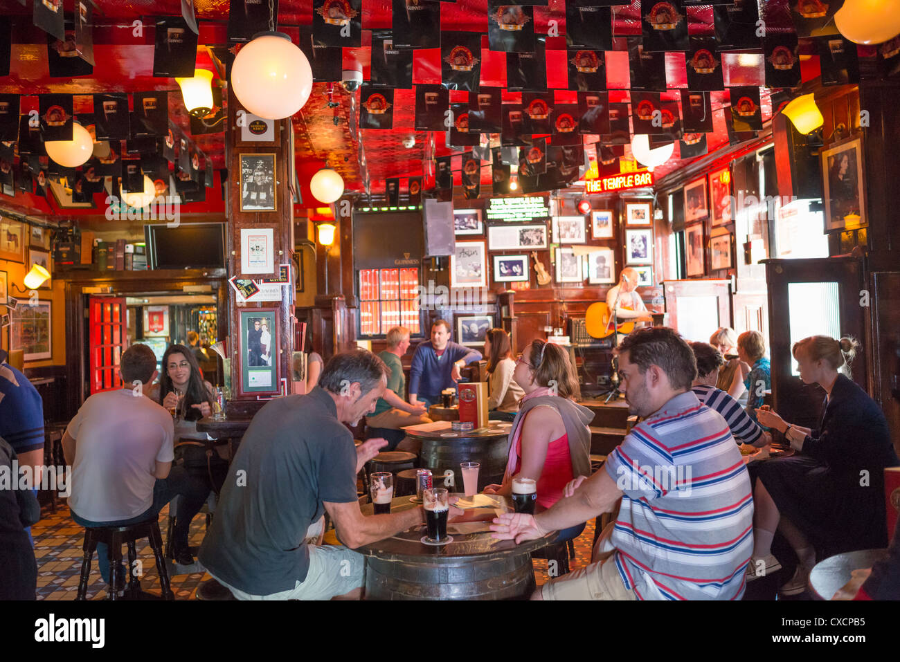 Interior of traditional Temple bar pub, Dublin, Ireland Stock Photo