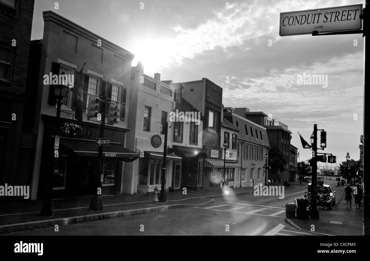 The streets of Annapolis, Maryland. Stock Photo