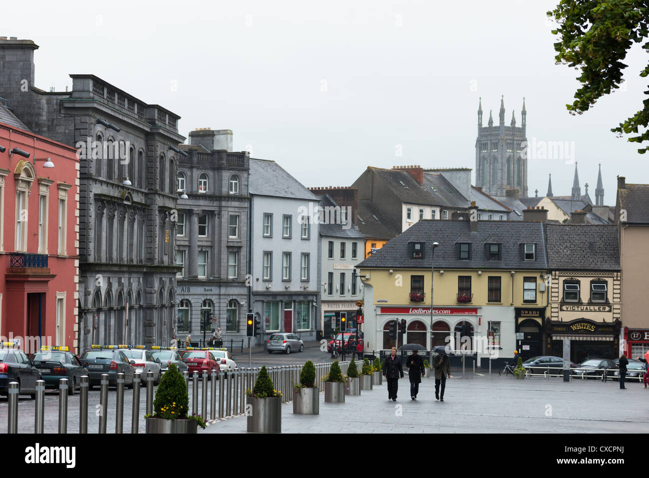The New Parade in Kilkenny City, viewed from outside the Castle Stock